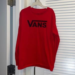 Red Vans Long Sleeved Tee